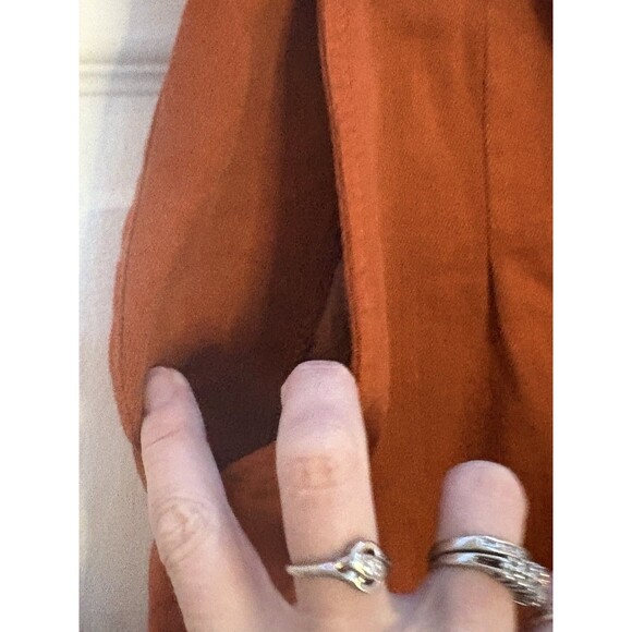 Express Shortie Extreme High Rise Shorts Paper Bag Mustard Rust Belted Casual - Picture 4 of 8